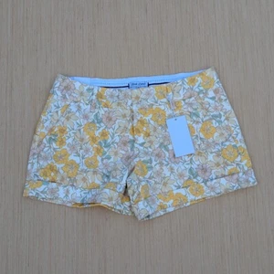 Pantaloncini corti donna Dear John Hampton comodi con polsini floreali vita media nuovi con etichette 30 - Foto 1 di 8