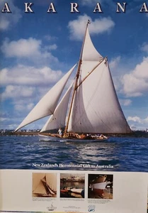 @ EXIBITION POSTER: AKARANA 1988 Australian Maritime Museum for 12M CUTTER - Picture 1 of 1