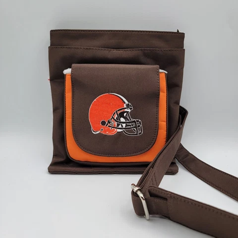 Cleveland Browns NFL Phone Purse Crossbody Shoulder Bag Embroidered Helmet Cover