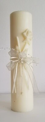 Lumar 3"x 10" Ivory Pillar Candle - Image 1 of 3