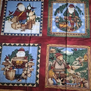 Debbie Mumm Woodland Christmas Cotton Fabric Panel 29" X 44" Cut N Sew 12.5" Sqs - Picture 1 of 11