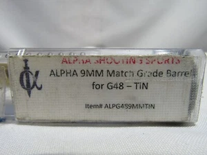 ALPHA BARREL MATCH GRADE 9MM TiN Titanium Nitride for G48 - Picture 1 of 9