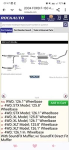 exhaust system kit walker KIT12159892 fits 2004 ford f150 stx - Picture 1 of 3