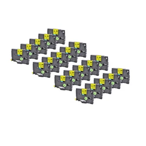 20X Compatible Brother TZ TZe 631 TZ631 Black on Yellow Label Tape P-Touch 0.47" - Picture 1 of 12