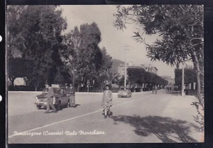 Cartolina Mondragone Caserta Viale Marechiaro ANIMATA AUTO QA173 - Picture 1 of 1