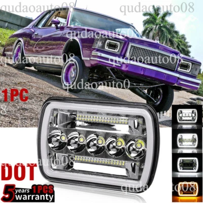 1 шт светодиодная лампа 7x6 5x7 дюймов Halo дневные ходовые огни подходят для Chevrolet Monte Carlo 1978 1979 - Изображение 1 из 4