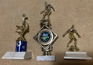 (3) VTG Soccer Trophy Futbol Kids Youth Award Blank Free Shipp Nice Condition - Picture 1 of 15