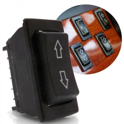 Interruptor basculante momentáneo de cerradura de puerta de ventana eléctrica universal 5 pines 12 V flecha arriba abajo Foto 1 de 4