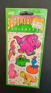 Vintage Stickers Mello Smello NEON Dinosaur Sticker Pack VTG NOS 🦕 - Picture 1 of 11