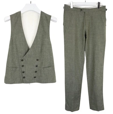 Traje SUITSUPPLY Soho/Ferrara Para Hombre Reino Unido 38/Reino Unido 40 2 en 1 Lana Seda Lino Mezcla Foto 1 de 4