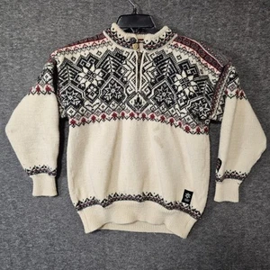 Vtg Dale Of Norway Salt Lake 2002 Olympics Sweater Medium 1/4 Zip Wool Pullover - Picture 1 of 23
