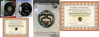 2025 2026 Minnesota Wild NHL JERSEY PARCHE Y DISCO 25 ANIVERSARIO ¡ENVÍO AHORA!! Foto 1 de 4
