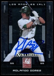 2008 Donruss Elite ROLANDO GOMEZ Signed Card autograph ANGELS RC auto