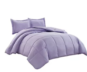 Chezmoi Collection 3-Piece Down Alternative Comforter Set (Queen, Lavender) - Picture 1 of 7
