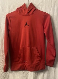 Jordan Dri Fit Big Kids' Fleece Pullover Hoodie Youth Red 12-13 Yrs - Picture 1 of 5