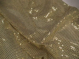 Sequins 3mm Dress Craft fabric-Gold. FREE P & P. - Picture 1 of 1