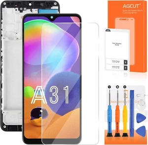 OLED for Samsung A31 LCD Display Touch Digitizer Replacement +Frame Fingerprint - Picture 1 of 6
