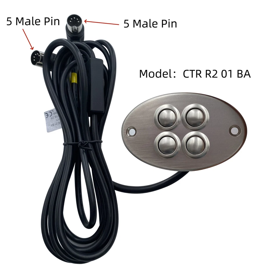 RAFFEL SYSTEMS 4 Button 5 Pin Hand Control Model CTR R2 01 BA for Power Recliner Lift Chairs