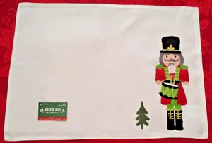 NEW, Christmas Placemat set of 4 Nutcracker Soldier , Embroidered - Picture 1 of 9