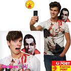 Mens Vampire Selfie Shocker Costume Halloween Party T-shirt Horror Outfit Adult