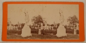 CALVARY CEMETERY NY MICHAEL ANGELO BAPETTI'S MONUMENT ANTHONY STEREOVIEW - Picture 1 of 2