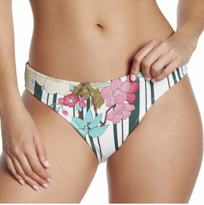 Parte inferior de bikini JOHNNY WAS Dreamer Hipster talla XL NUEVO CON ETIQUETAS floral a rayas Foto 1 de 4