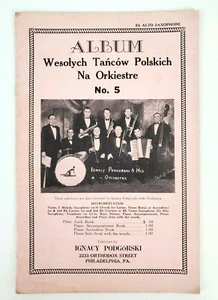 Polish Dance Ignacy Podgorski Song Music Book Alto Saxophone Sax 1936 Vintage - Picture 1 of 5