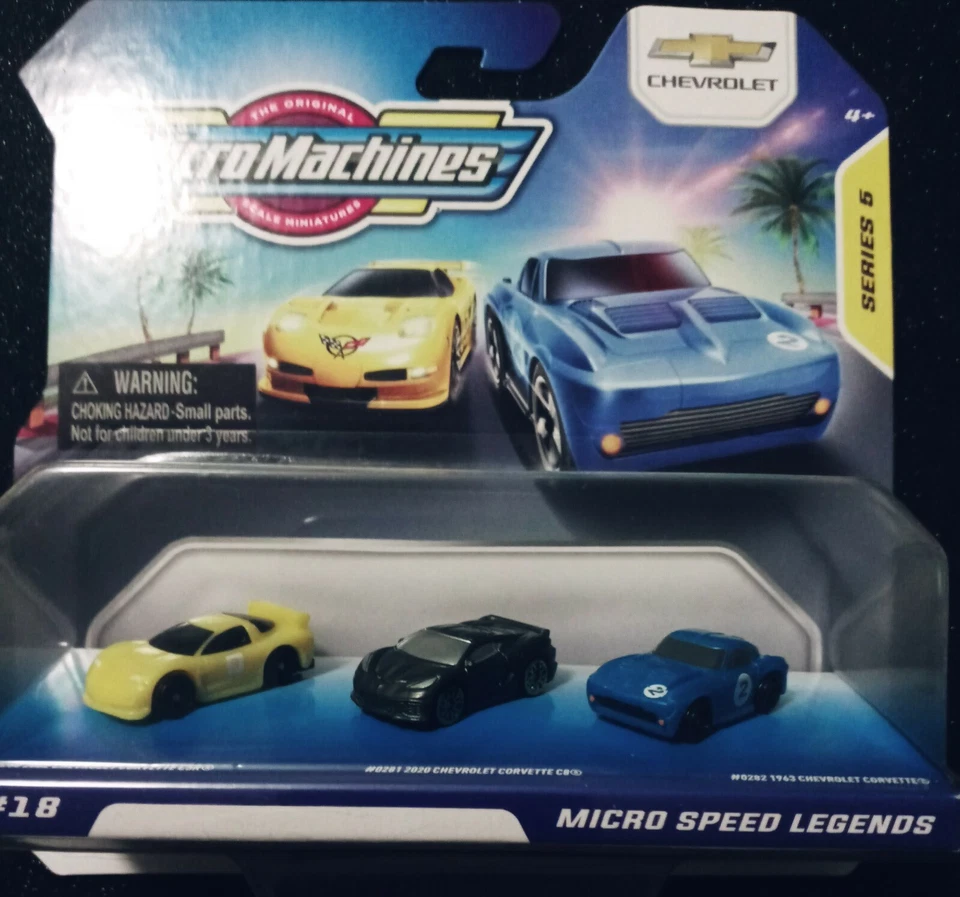 Micro Machines - Series 5 #18 - Micro Speed Legends - 02 CSR, 20 C8, 63 SPLIT - Image 1 of 1