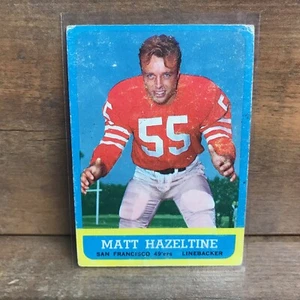 1963 TOPPS #142 MATT HAZELTINE SAN FRANCISCO 49ERS / CALIFORNIA  - Picture 1 of 2