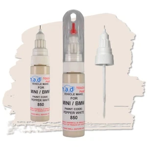 Pepper White 850 Touch Up 20ML Pen BMW Mini Cooper Brush Repair Paint Chip - Picture 1 of 6
