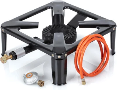 8KW Gaskocher Hockerkocher Gas Kocher Campingkocher Mit Schlauch、50m Bar Regler - Bild 1 von 4