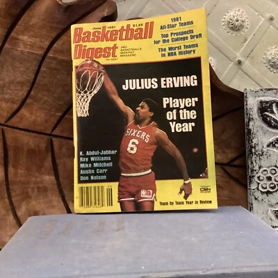 Basketball Digest Junio 1981 Julius Erving Dr. J Philadelphia 76ers De colección Foto 1 de 4