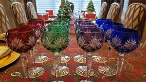 SET OF 12 AJKA CAROLINE WINE GOBLETS - Picture 1 of 12