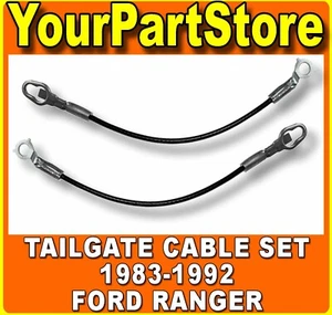 Tailgate Cables Tail Gate Straps LEFT & RIGHT Pair Set for 83-92 RANGER PICKUP - Bild 1 von 2