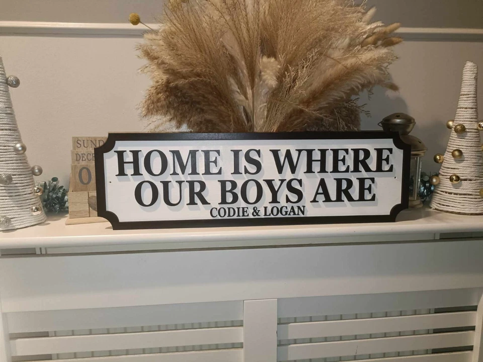 El hogar independiente es donde están mis hijos | Letrero de calle personalizado look 3D Foto 1 de 4