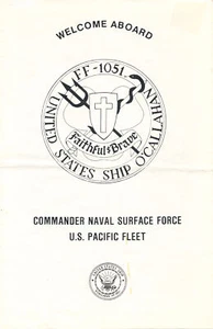 1985 - UNITED STATES SHIP O'CALLAHAN FF-1051 - MARK C. SKOOG CDR USN - WELCOME - Bild 1 von 8