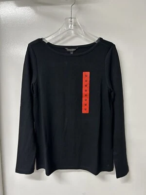 NEW sz MEDIUM BANANA REPUBLIC Boat Neck Thin Long-Sleeve Blouse - Image 1 of 4