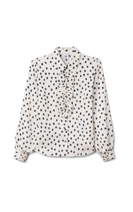 cabi NWT Polka Dot Charming Blouse Size L was $99 ➡️ $50 | Sold out..NO FOMO👍🏻 - Picture 1 of 3