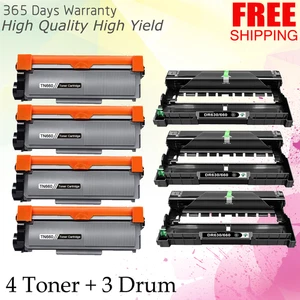 4x TN660 3x DR630 Toner Drum SET For Brother HL-L2300D L2305W L2320D DCP-L2520DW - Picture 1 of 1