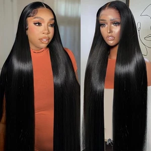 13x6 HD Lace Front Wigs Human Hair Pre Plucked 250% Density 28 Inch Glueless ... - Picture 1 of 9