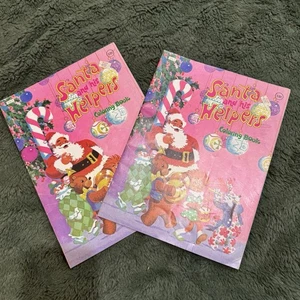 1984 Playmore Malbuch Santa und seine Helfer Weihnachten UNBENUTZT X 2 - Bild 1 von 5