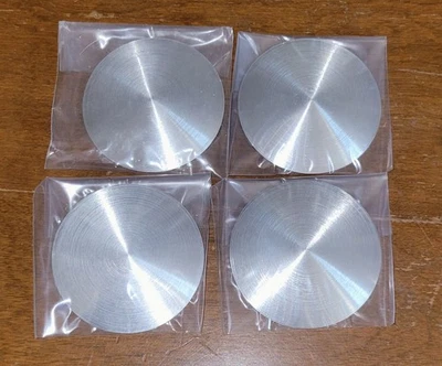 1/8 Scale Spun Aluminum Salt Flat Discs moon wheel covers 1/8th Set Of 4 - Image 1 of 4