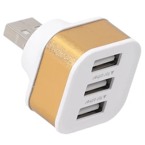 Adaptateur USB élégant et or avec 3 ports et fonction de charge rapide - Photo 1 sur 36