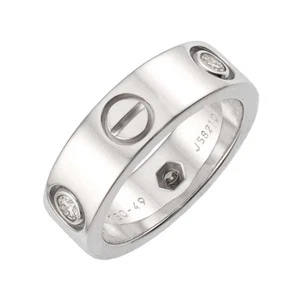 Anello Cartier Love diamante 3P oro bianco 18 carati 750 misura 49 4,5-4,75 (US) 90298473 - Foto 1 di 8