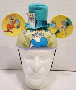 Disney Parks Alice In Wonderland Mad Hatter Tea Party Mickey Ears Hat Cap EUC - Picture 1 of 14