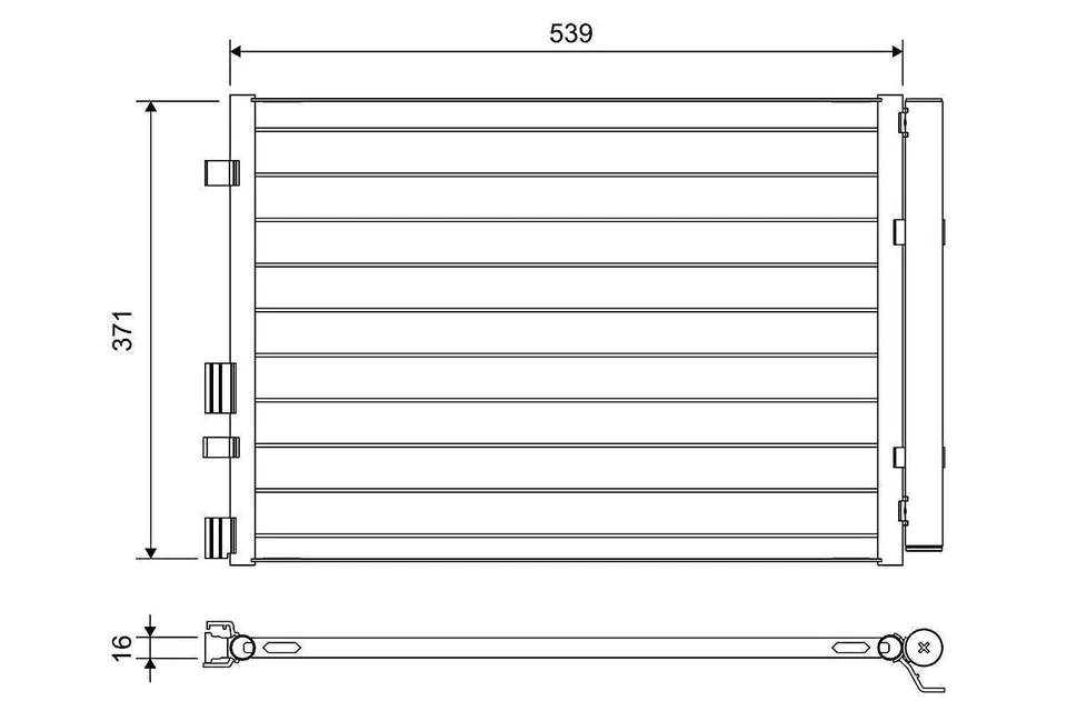 Condensador de CA Valeo para HYUNDAI I20 ACTIVE 14-20 97606C8200 Foto 1 de 1