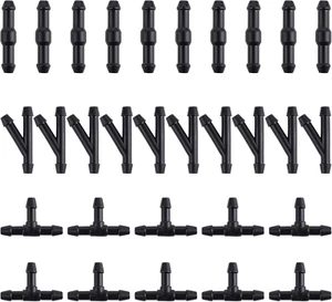 30 Pcs Windshield Wipers Hose Connectors, 2-Way + 3-Way I/T/Y 3 Type Windshield - Picture 1 of 12