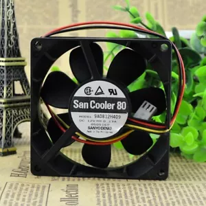 SANYO DC12V 0.13A 9A0812H409 80MM 8cm computer Server case Cooling fan with 3pin - Picture 1 of 5