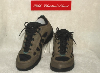 EASY SPIRIT TRAIL Womens Sneakers Shoes Leather Taupe Black WALKING Sz 10M *VG+ - Image 1 of 4