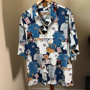Reyn Spooner Chicago Cubs Mens XL MLB Hawaiian Shirt Baseball Game Button Up - Picture 1 of 9